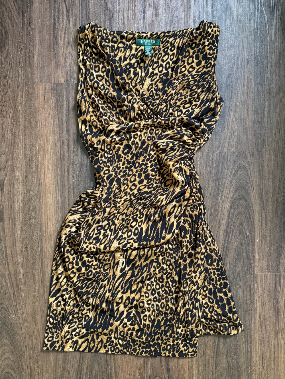 Ralph Lauren Leopard-Print Sleeveless Midi Dress